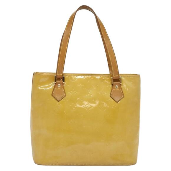 LOUIS VUITTON Monogram Vernis Houston Hand Bag Beige M91004 - Picture 3 of 12